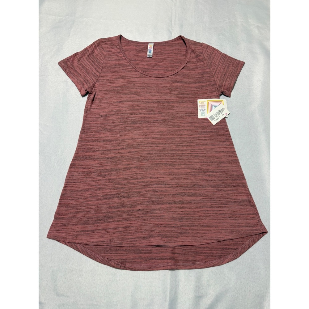 LuLaRoe Classic T XS Mauve Pink Space Dye Heathered High Low Top NWT #113 Cozy